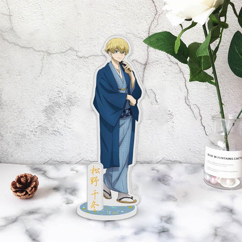 Anime tóquio vingadores acrílico suporte figura manjiro ken takemichi hinata atsushi quimono modelo placa decoração fãs coleção presente