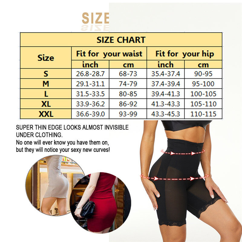 LAZAWG Women Tummy Control Shorts Seamless Butt Lifter Body Shapers Belly Slimming Waist Trainer Hook Control Panties Shapewear