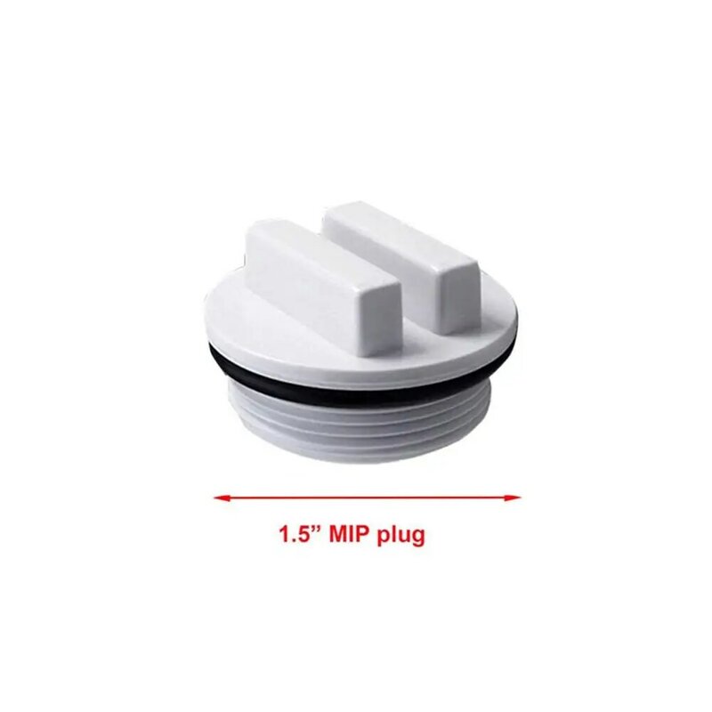 1.5 Inch Threaded Pool Return Line Plug With O-ring Swimming Pool Accessories Antifreeze Plug Strainer Drain Plug