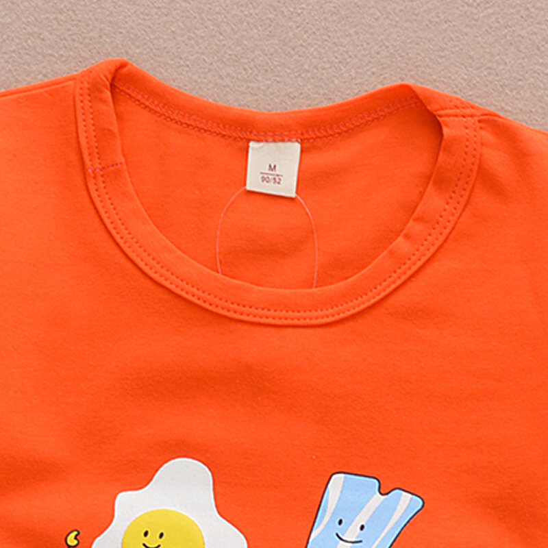 Camiseta de verano para niños, camiseta con diseño de dibujos animados Harajuku, Camiseta con estampado gráfico de anime kawaii, top de manga corta para niño/niña