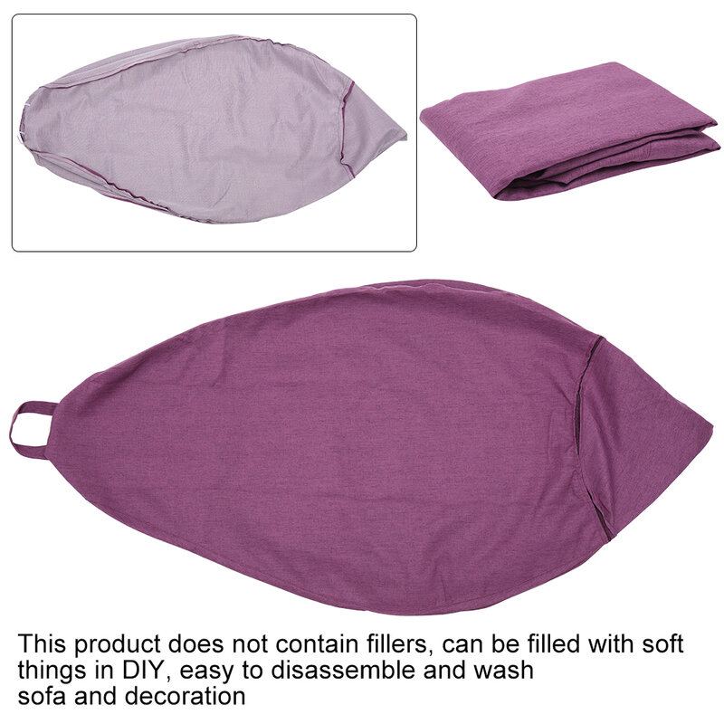Malas Bean Bag Sofa Cover Kursi Tanpa Pengisi Kain Linen Lounger Kursi Bean Bag Pouf Puff Sofa Tatami Ruang Tamu cover