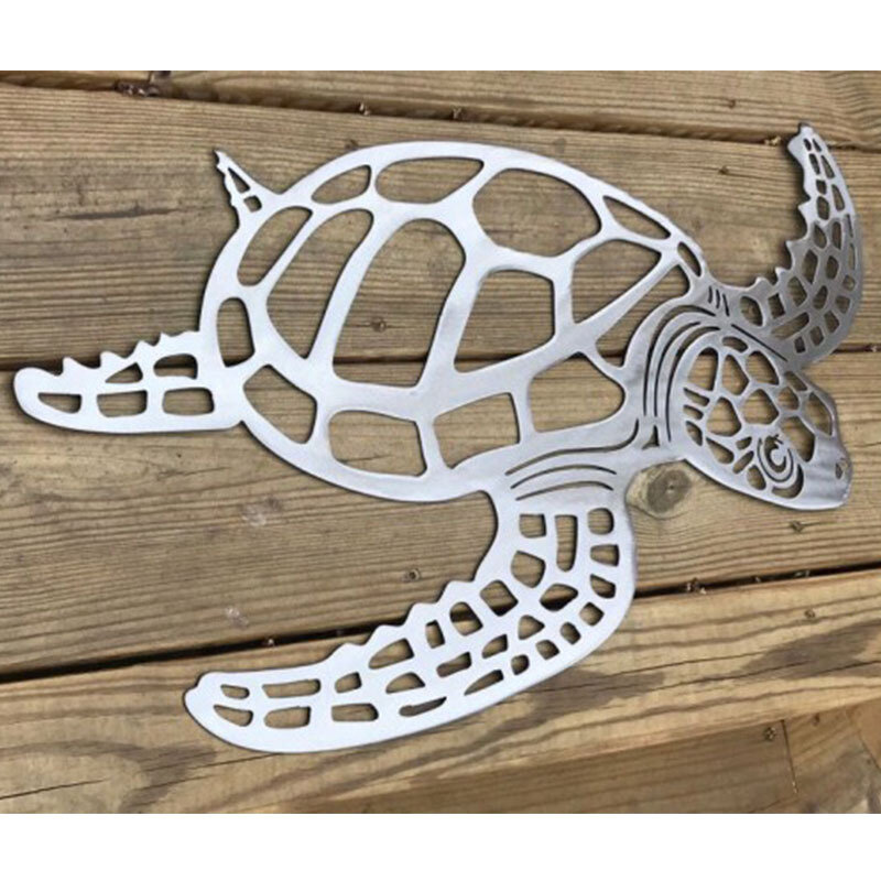 Ornamento di tartaruga marina in metallo decorazioni a tema da spiaggia decorazioni per pareti decorazioni da parete per soggiorno interno decorazioni per la casa decorazioni da giardino