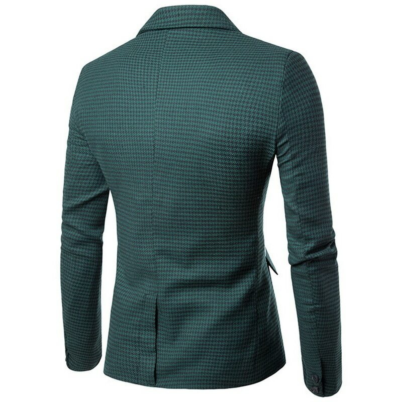 D3099 Casual Plaid Printed Men's Blazer Formal Wedding Business Jacket Vest Clothing  men jacket  suits 