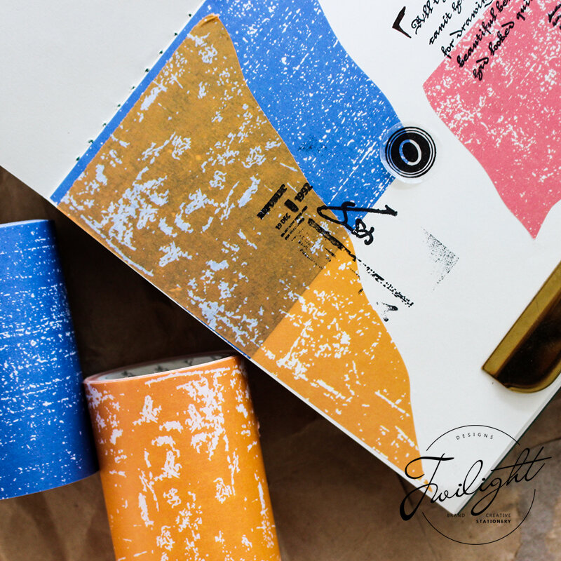 Cinta Washi de papel Retro, serie de tres colores primarios, 68mm, cintas de enmascarar, libro, diario, álbum, regalo, pegatinas decorativas para el hogar H6198