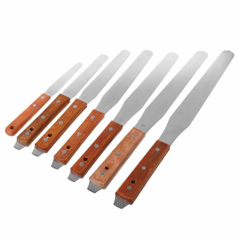 Couteau mélangeur de colle de peinture d'encre en acier inoxydable, spatule à dessiner grattoir de Texture