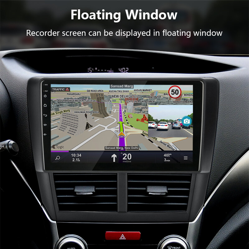 Vtopek-Cámara de salpicadero HD para coche, reproductor de DVD, Android, ventana de navegación, espejo, alarma de voz, sistema de alarma, grabadora de vídeo