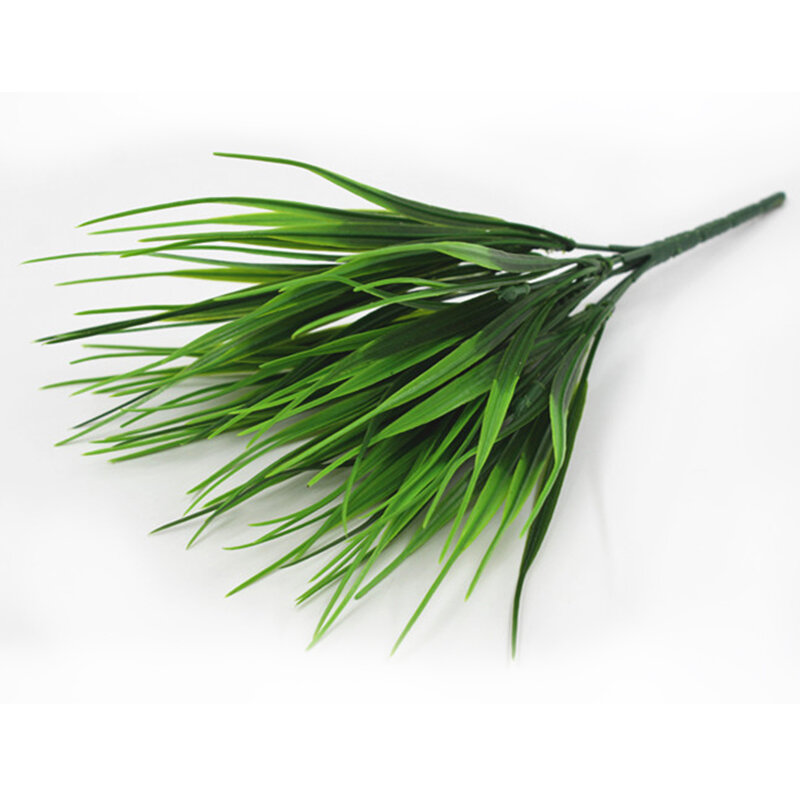 10 Uds hierba verde Artificial planta plástico Artificial flor boda decoración de la Mesa de la sala de decoración