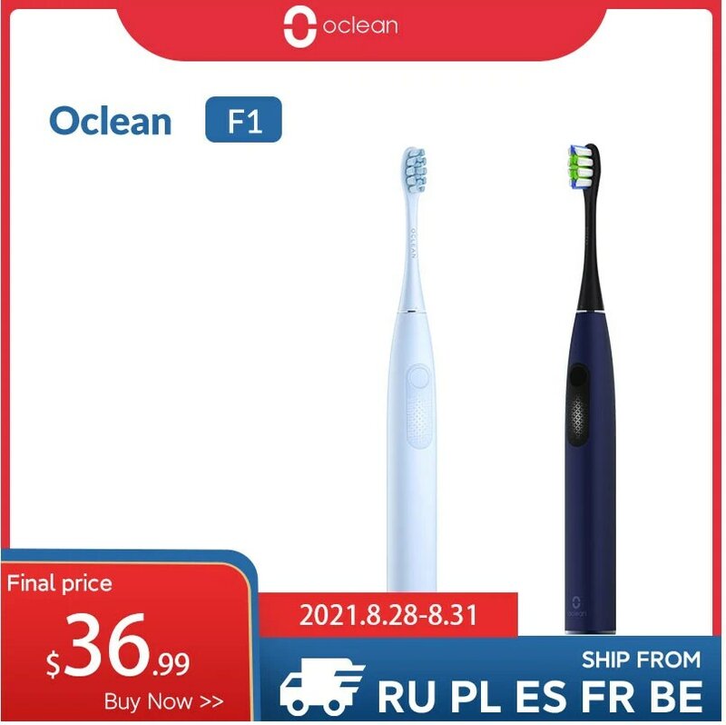 11NONV（-10$)Oclean-大人向けf1ソニック電動歯ブラシ,防水,3つのモード,急速充電,自動