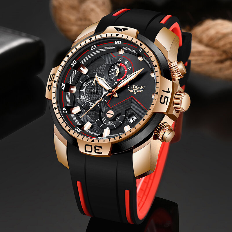 男性用高級時計,エレガントなスポーツクォーツ時計,耐水性,男性用,新しいコレクション2022