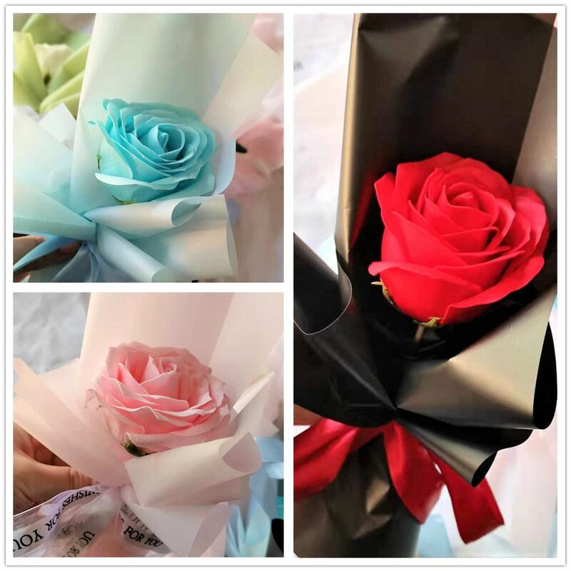 Rifornimenti del partito piccolo mazzo vacanze Mini fiori Bouquet di sapone regali di san valentino simulazione fiore artificiale rosa