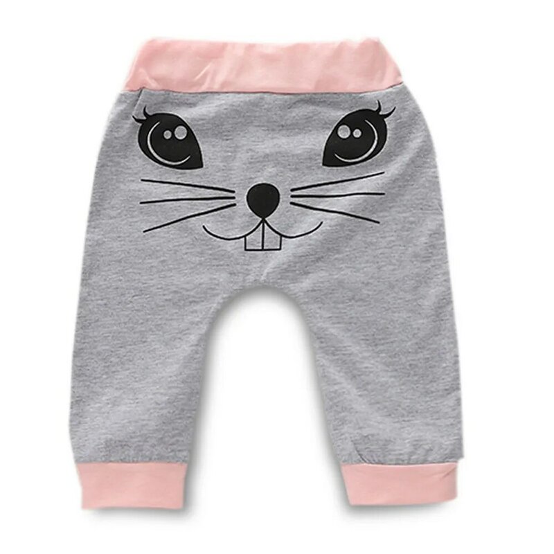 Infant Newborn Baby Girls Clothes Sets Toddler Kids Baby Girl Cartoon Rabbit Tops Print Rompers Pants Autumn Clothing Sets