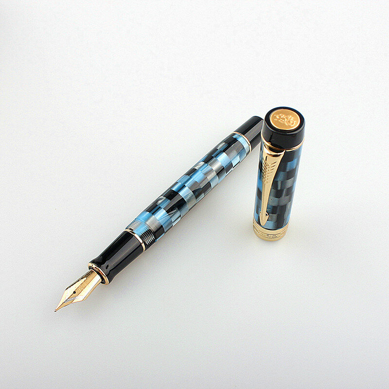 Jinhao – stylo-plume en acrylique ambre 100, plume 0.5 avec convertisseur, excellente qualité, pour écriture, cadeau, bureau