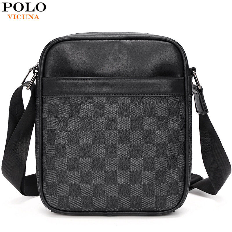 VICUNA POLO кожаная мужская сумка известного бренда маленькая сумка через плечо с клапаном модная сумка через плечо с боковыми ремнями для мужчи...