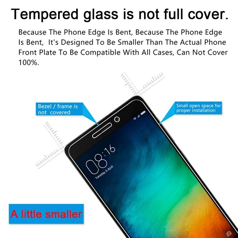 Защитное стекло для Xiaomi Redmi 4X, 4 Pro, 4X, 4A, 5A, 6A, закаленное, 9H