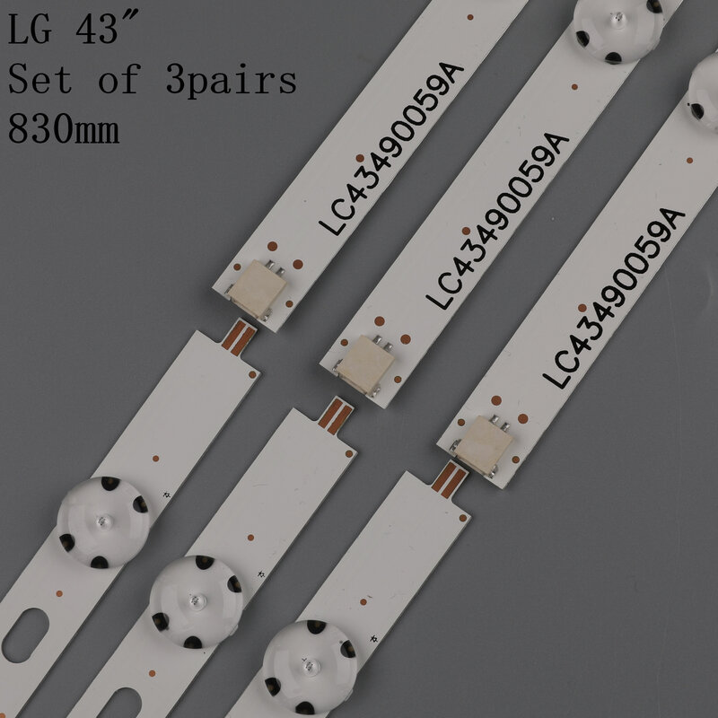 Tira retroiluminação Led lâmpada para LG Innotek 7 17Y 43inch-A-Type 43UJ6300 43UJ6307 43LJ594V HC430DUN SSC_43LJ61_FHD 43UJ630V