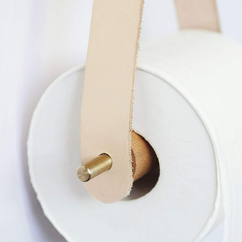 Nordic criativo rolo de madeira quadro do banheiro suporte toalha de papel banheiro accessori