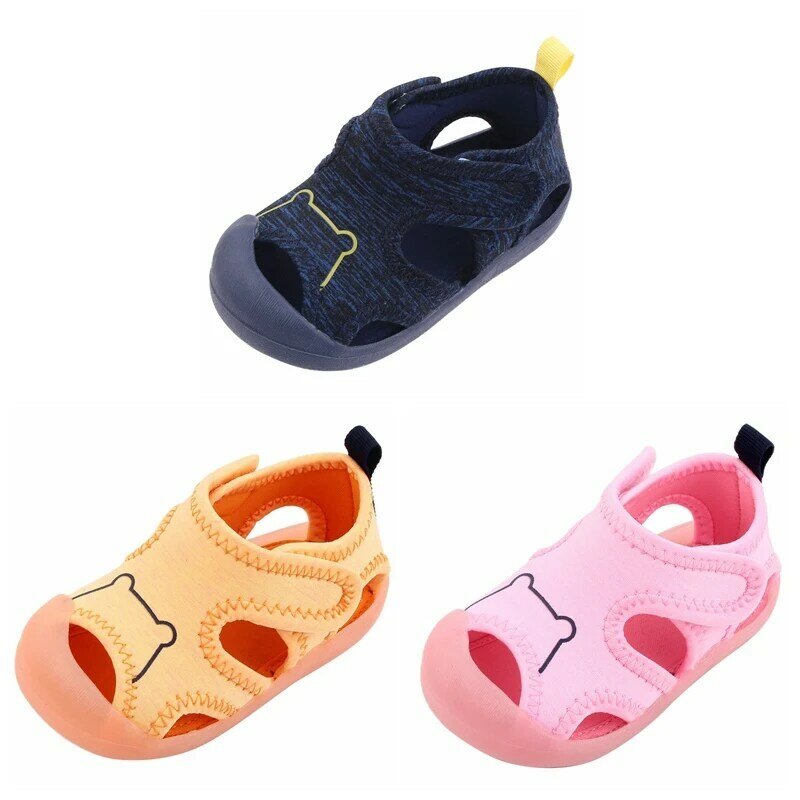 Summer Cute Little Boy Girl Cartoon Beach Flat Shoes Newborn Baby Toddler Baby Sandals Anti-slip Shoes For 0-18M
