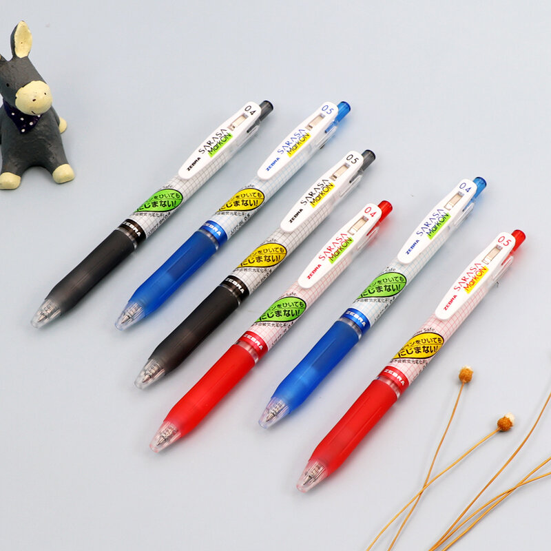 ZEBRA-bolígrafos de Gel para estudiantes, JJ77 SARASA, de secado rápido, no florece, no peluda, papelería japonesa, suministros de oficina, 0,4mm, 0,5mm