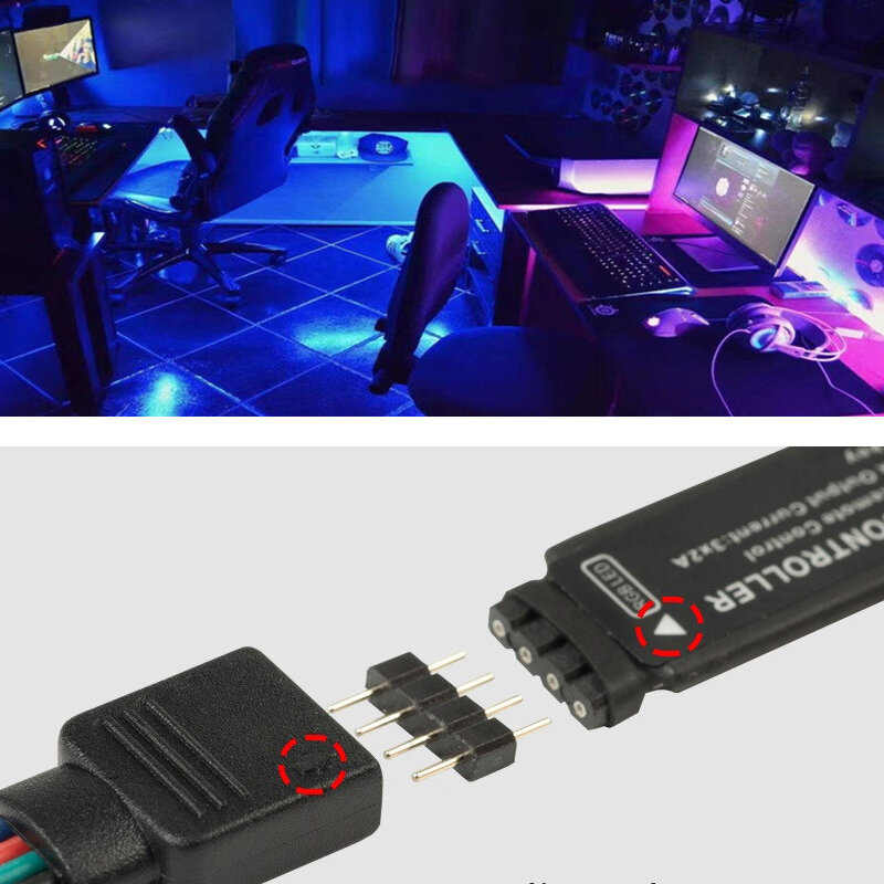 5V RGB Lampu LED USB RGB Strip SMD5050 2835 IR Kontrol 1M 2M 3M 4M 5M Pita Fleksibel Dioda Dekorasi Pita Lampu Latar Led