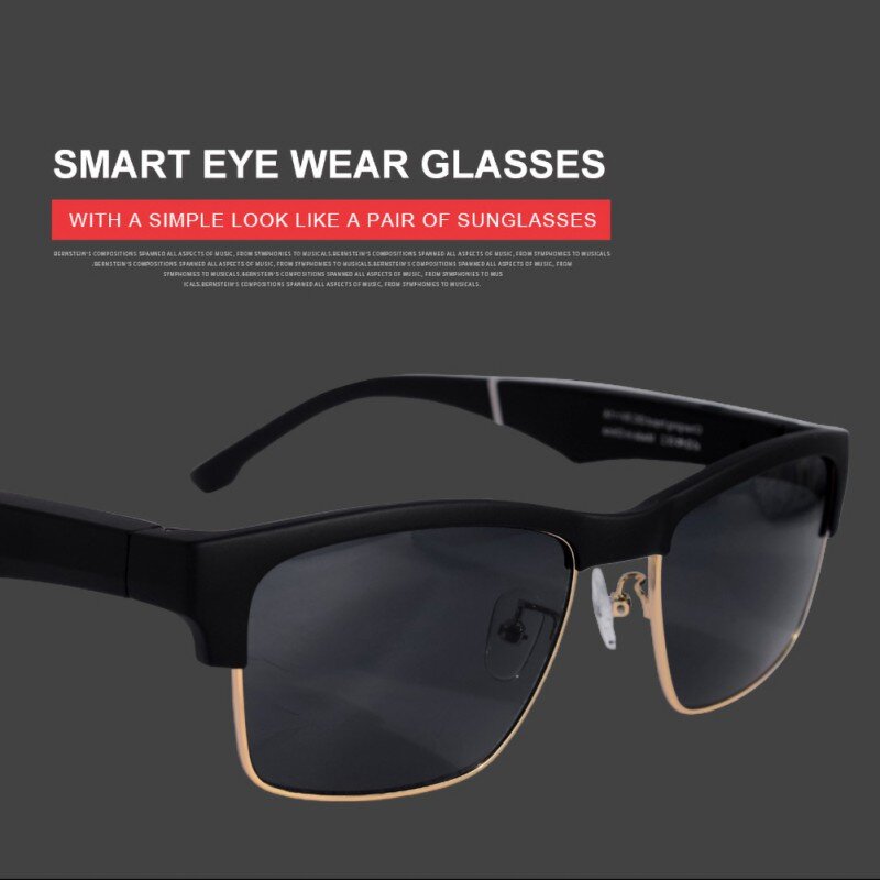 Occhiali da sole impermeabili Bluetooth Smart occhiali da sole per chiamate in vivavoce per iPhone Android Phone