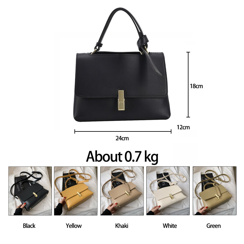 여성을위한 패션 간단한 어깨 가방 2020 새로운 가방 유행 PU 가죽 메신저 가방 솔리드 작은 사각형 가방 간결한 핸드백