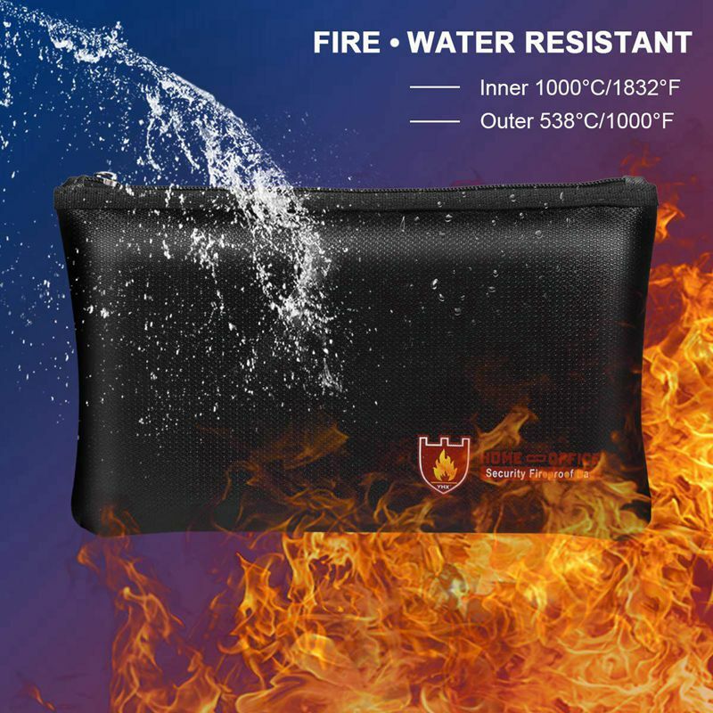 ทนไฟเงินกระเป๋าเอกสารNON-คันซิลิโคนเคลือบFire & กันน้ำปลอดภัยเงินสด. ทนไฟปลอดภัยสำหรับFi
