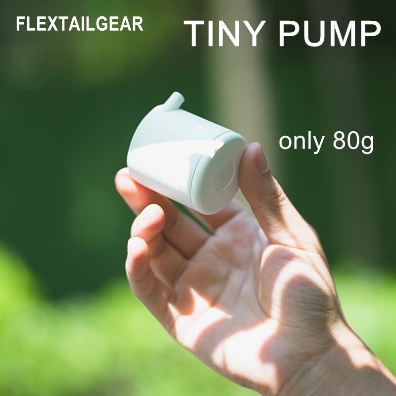 FLEXTAILGEAR-bomba de aire pequeña portátil, inflado ultraligero, recargable, almohadilla para dormir, colchón de Camping, esterilla, anillo de natación, barco