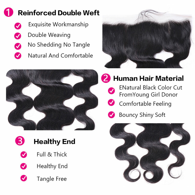 Encaje Frontal suizo de 13x4 para mujer, cabello humano Natural Remy ondulado, prearrancado, de alta calidad