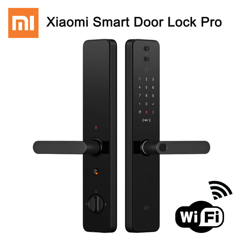 Xiaomi-cerradura de puerta inteligente Mijia Pro, con huella dactilar, contraseña, NFC, desbloqueo, Wifi, electrónica, funciona con Apple HomeKit y Mi Home App