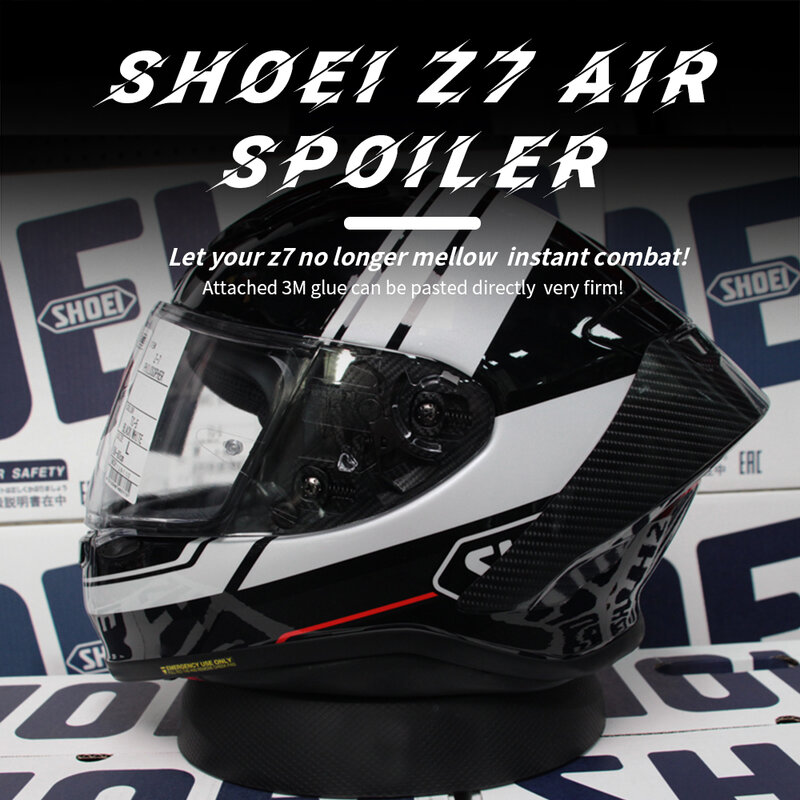 Embellecedor trasero de carbono para casco de motocicleta, funda de alerón para SHOEI Z7, accesorios