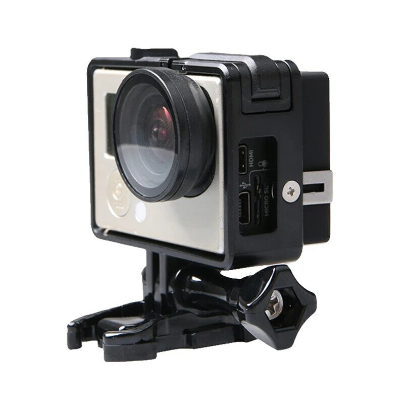 Pour accessoires GoPro boîtier de protection Standard pour montage sur cadre pour caméra d'action Go Pro Hero 4 3 3 +