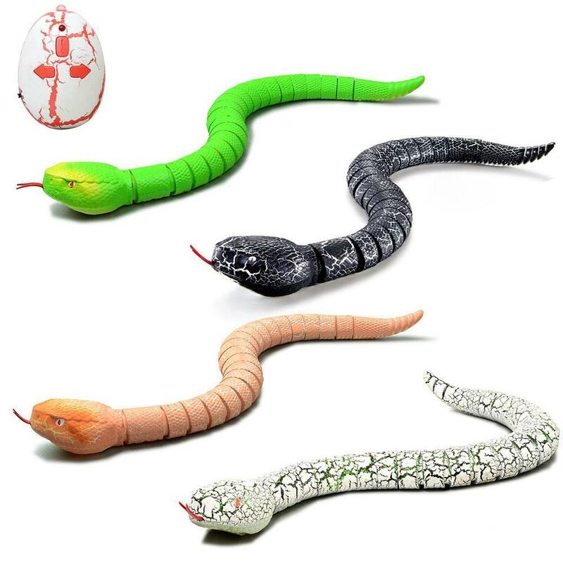 Telecomando a infrarossi Snake RC Snake Cat Toy And Egg Rattlesnake trucco animale terrificante malizia giocattoli per bambini divertente novità regalo
