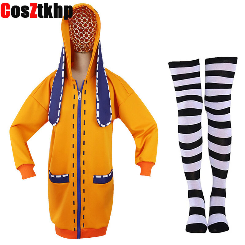 Disfraz de Yomoduki Runa para niñas y mujeres, ropa de Anime para Cosplay, abrigo naranja con capucha, chaqueta con cremallera, pelucas, novedad