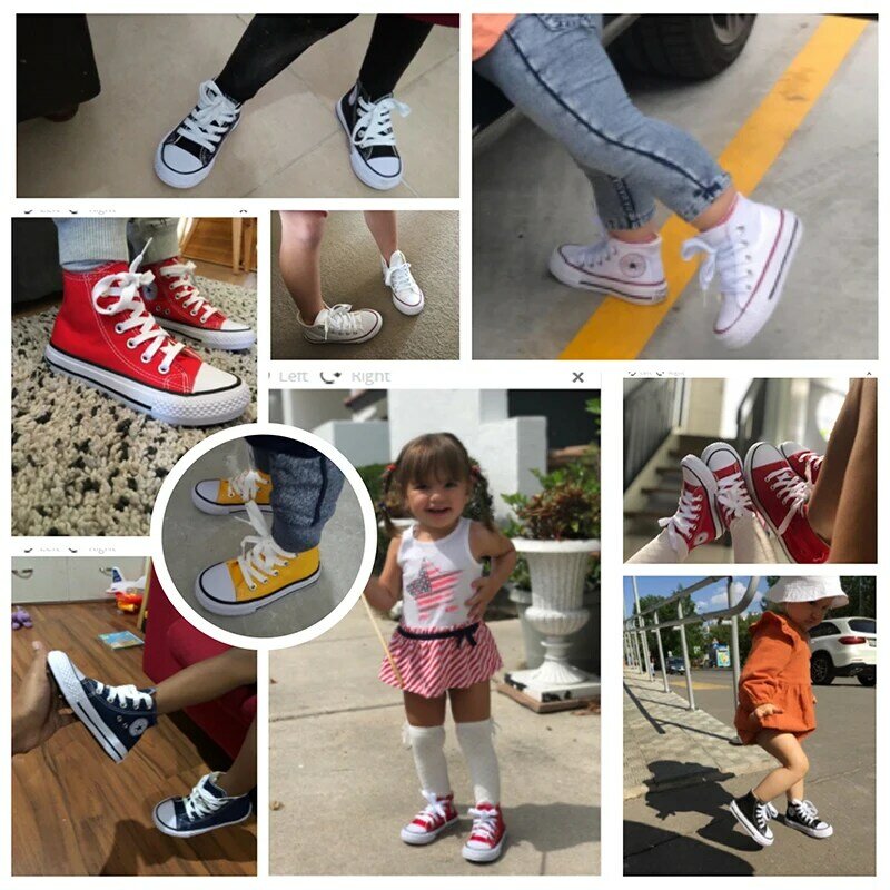 Zapatos de lona de punta alta para niño y niña, zapatillas de deporte para bebé, Moda de Primavera, zapatos de niño pequeño, zapatos de lona clásicos para niña 2021