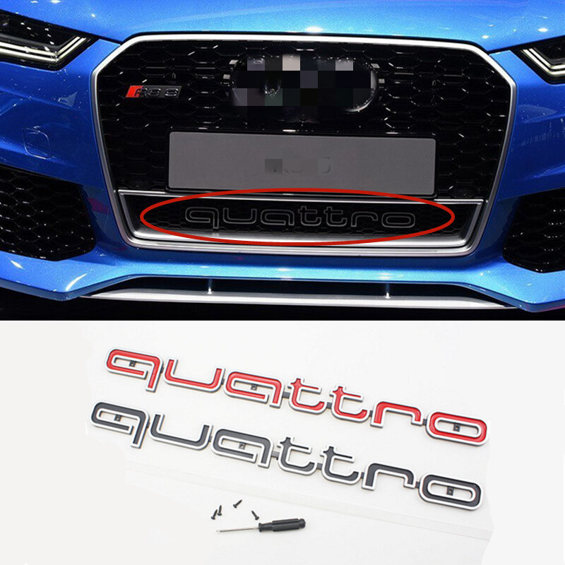 3D ABS adesivo per Auto Auto griglia emblema Quattro decalcomanie per Audi Sline quadrifoglio Badge A3 A4 A5 A6 A7 A8 Q3 Q5 Q7 S3 S4 S5 S6 RS3 RS4
