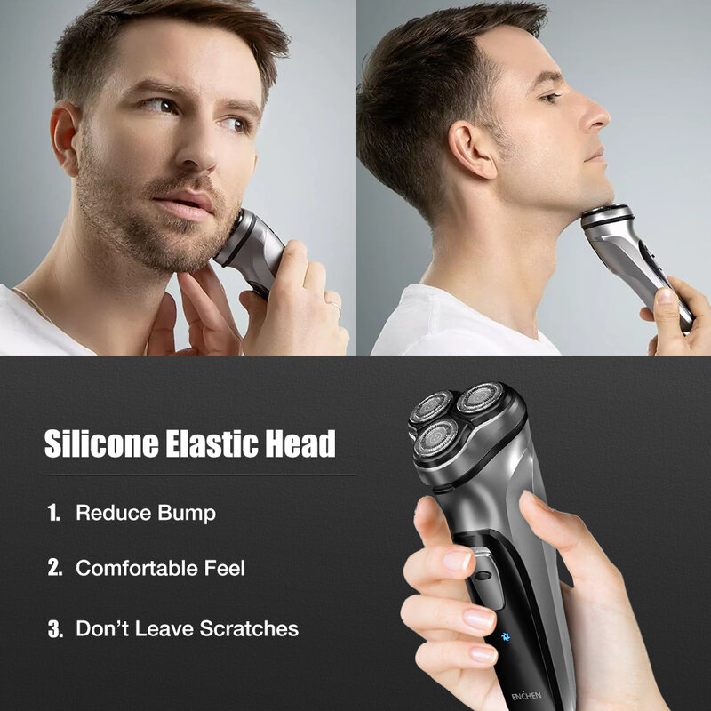 Xiaomi-Afeitadora eléctrica Enchen Original para hombre, maquinilla de afeitar con cabeza de hoja flotante 3D, accesorios de hoja extraíble