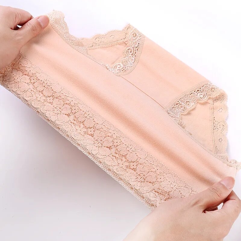5 pçs/set cintura alta calcinha feminina de algodão macio sem costura sexy rendas feminino conforto underwear shaper corpo respirável lingerie