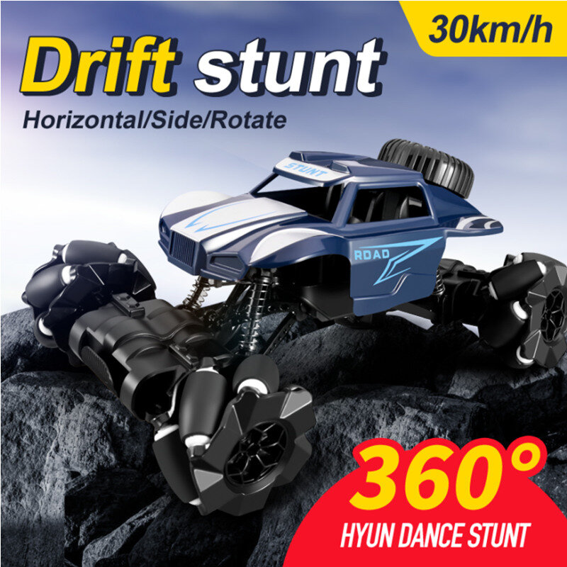 1/16 2.4g 4wd 360 ° rc carro 30km/h dublê fora de estrada deriva torção de alta velocidade à prova drtágua rádio controle veículo rtr modelo de brinquedo para crianças