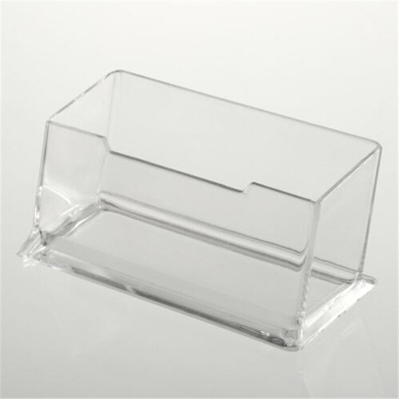 1PC Desk Shelf Box Storage Display Stand Acrylic Plastic Clear Desktop Business Card Holder