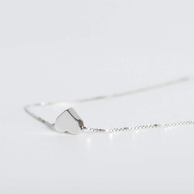 Collares de cuentas anenjary simples de Plata de Ley 925 con suerte para mujer, gargantilla de cadena corta, collares S-N554