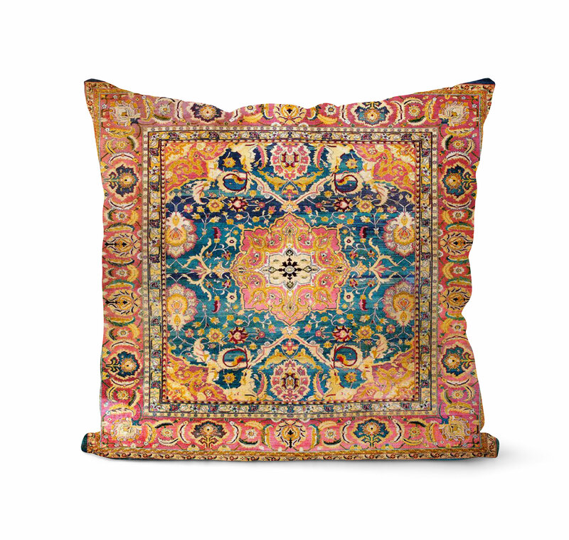 Persia tapete impressão lance travesseiro caso boho persia bohemia coxim capas para casa sofá cadeira fronhas decorativas