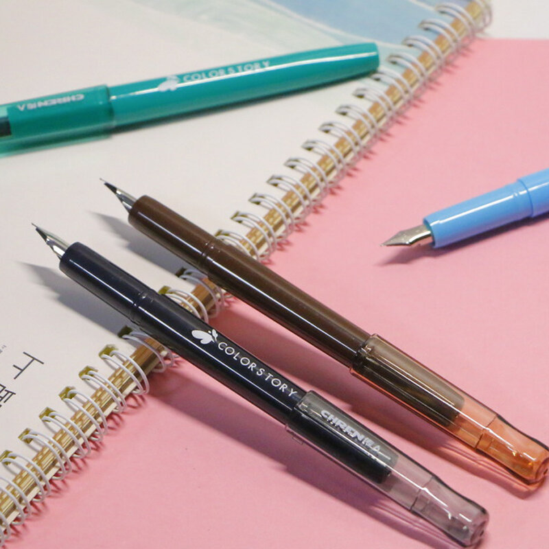 12 sztuk/zestaw kolory słodkie biuro do szkoły 2020 pióro wieczne stalówka 0.5mm materiały dla studentów śliczne pióra do pisania zakreślacze 3557