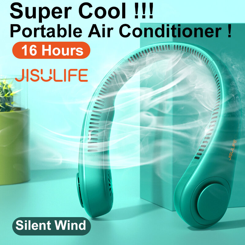 Mini Ventilador de cuello portátil sin aspas, Ventilador deportivo silencioso recargable por Usb para exteriores, refrigeración de electrodomésticos