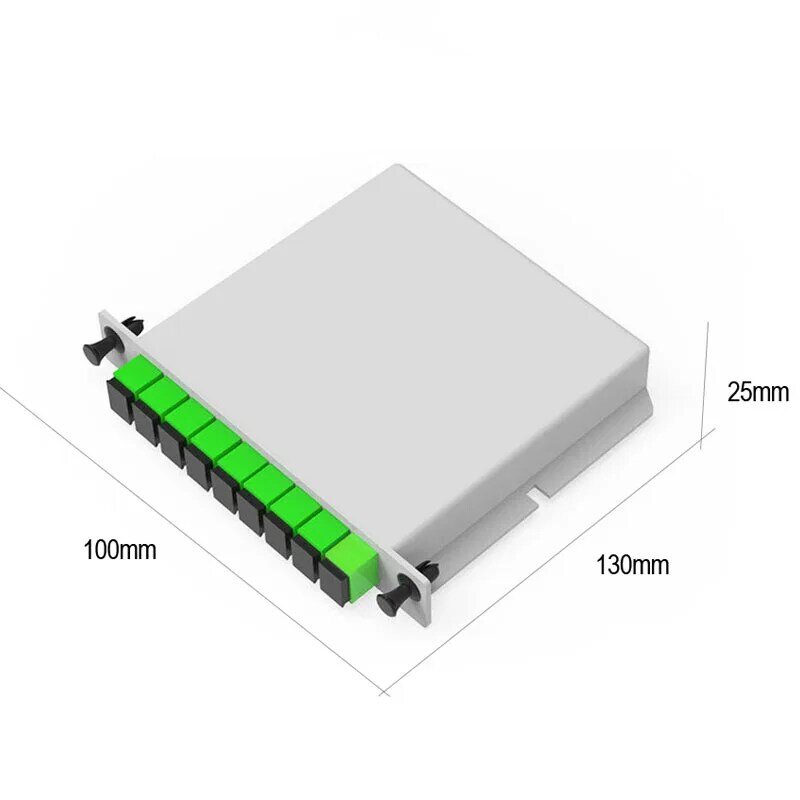 SC APC PLC 1X8ไฟเบอร์ออปติก FTTH Splitter กล่อง PLC ใส่แผ่นเส้นใยชนิด Optical Coupler Splitter ใส่1:8