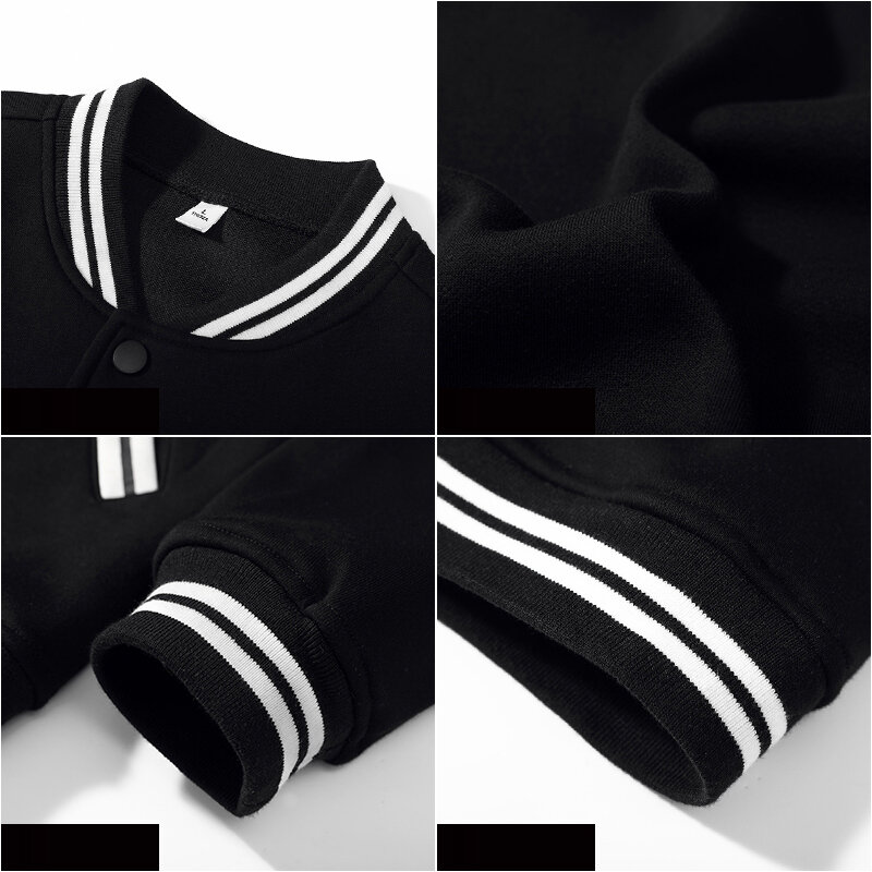 Men Varsity Uniform Baseball Jacket Single Breasted 2021 New Stitching Hit Color Bomber Jackets Casual Loose Coat Couple Clothes