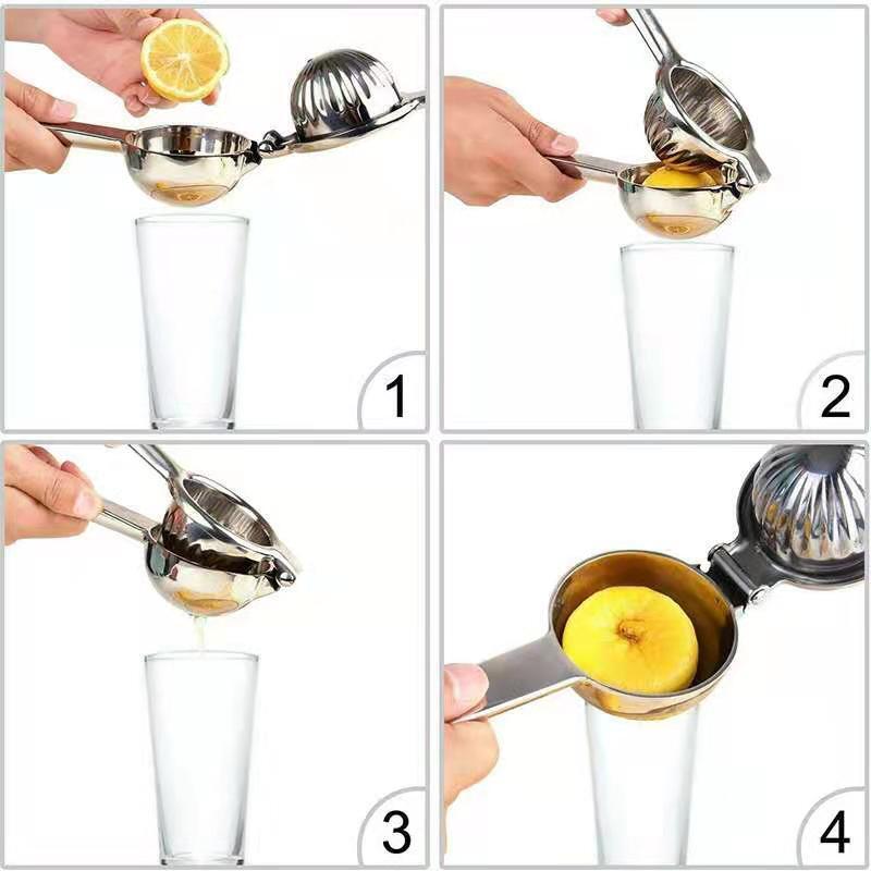 Exprimidor de limón de gran tamaño, exprimidor Manual de zumo de naranja, de acero inoxidable, a presión Manual, utensilios de cocina para frutas