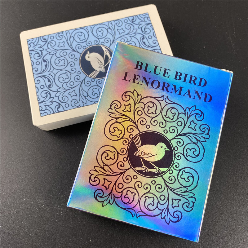 2021 vendita calda inglese blu uccello Lenormand carte oracolo fabbrica fatta gioco da tavolo di carte oracolo