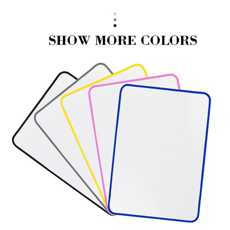 A4 Size WhiteBoard Double-sided Writing Kids Drawing Board Dry Erase White Board Silicone Protective Edge