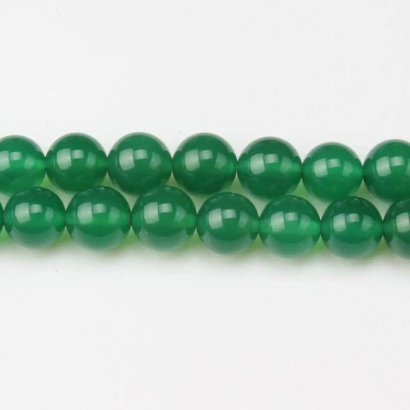 Natural Green Agate Onyx AAA Fine Gemstone 4 6 8 10 12mm Round Loose Beads Accessories for Necklace Bracelet DIY Jewelry Making