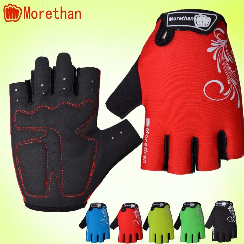 Promotion Bike Gloves Half Finger Team Guantes Ciclismo  Breathable Gloves for  Man Woman Kids Summer  Bicycle Glove 5 Colors